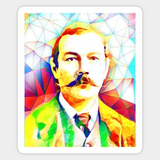 Arthur Conan Doyle Colourful Portrait | Arthur Conan Doyle Artwork Magnet